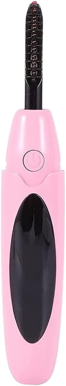 Zentheca – Heated Eyelash Curler in pink and black design, featuring a silicone protective pad for safe curling.