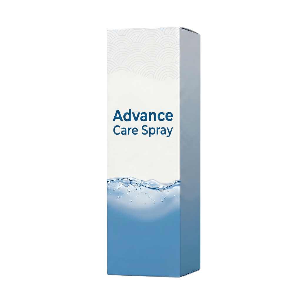 Advance Care Spray packaging for pet fur care, promoting smooth and nourished coats.