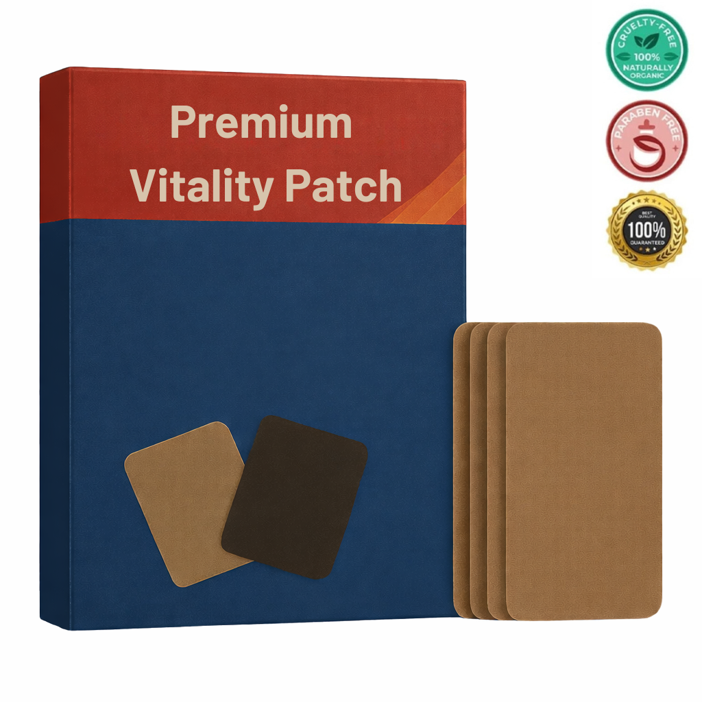 Packaging and patches of Premium Vitality Patch for everyday skincare and beauty care.