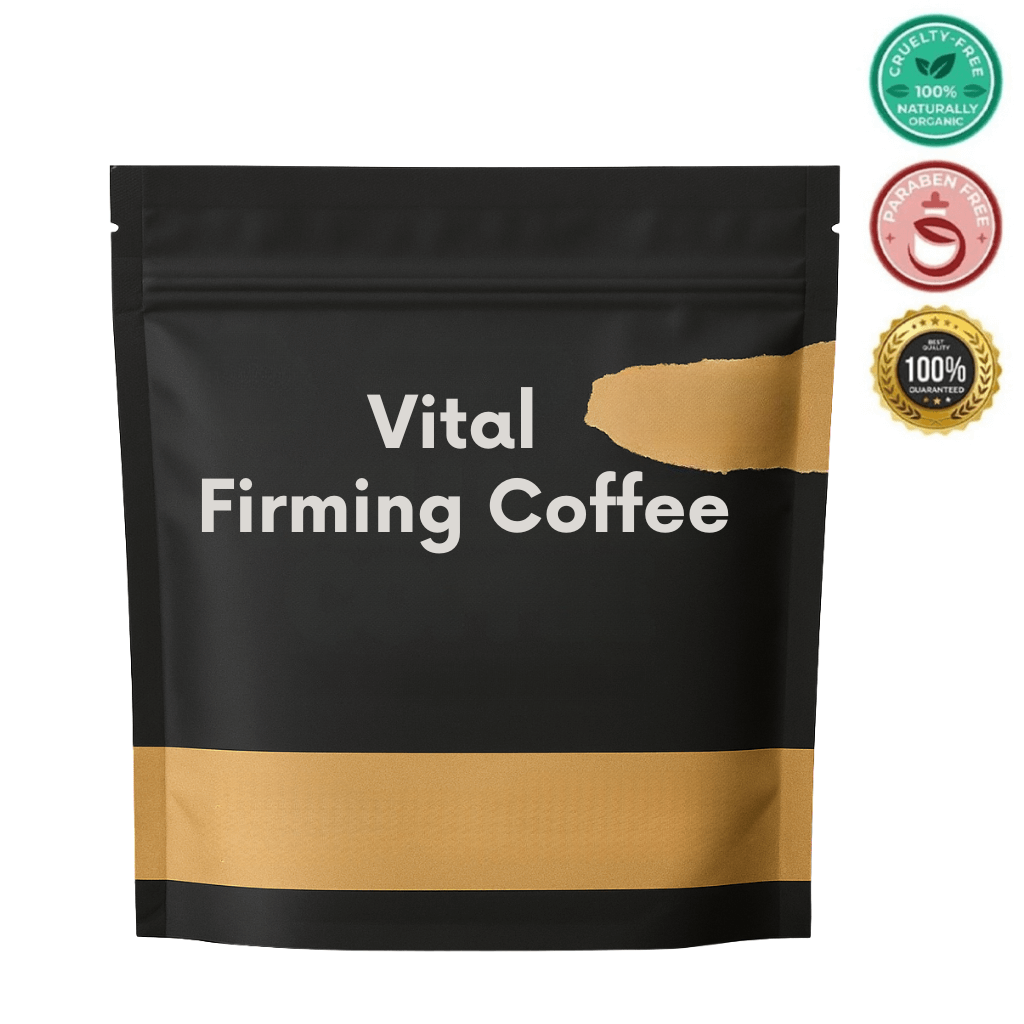 Vital Firming Coffee skin care blend in a stylish packaging for fresh and polished skin care routine.