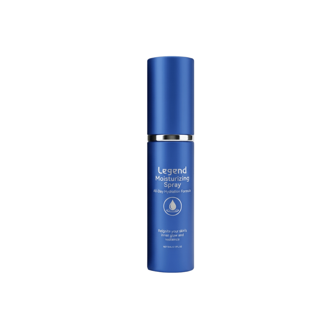 Legend Moisturizing Spray bottle designed for all-day hydration and skin care routine.