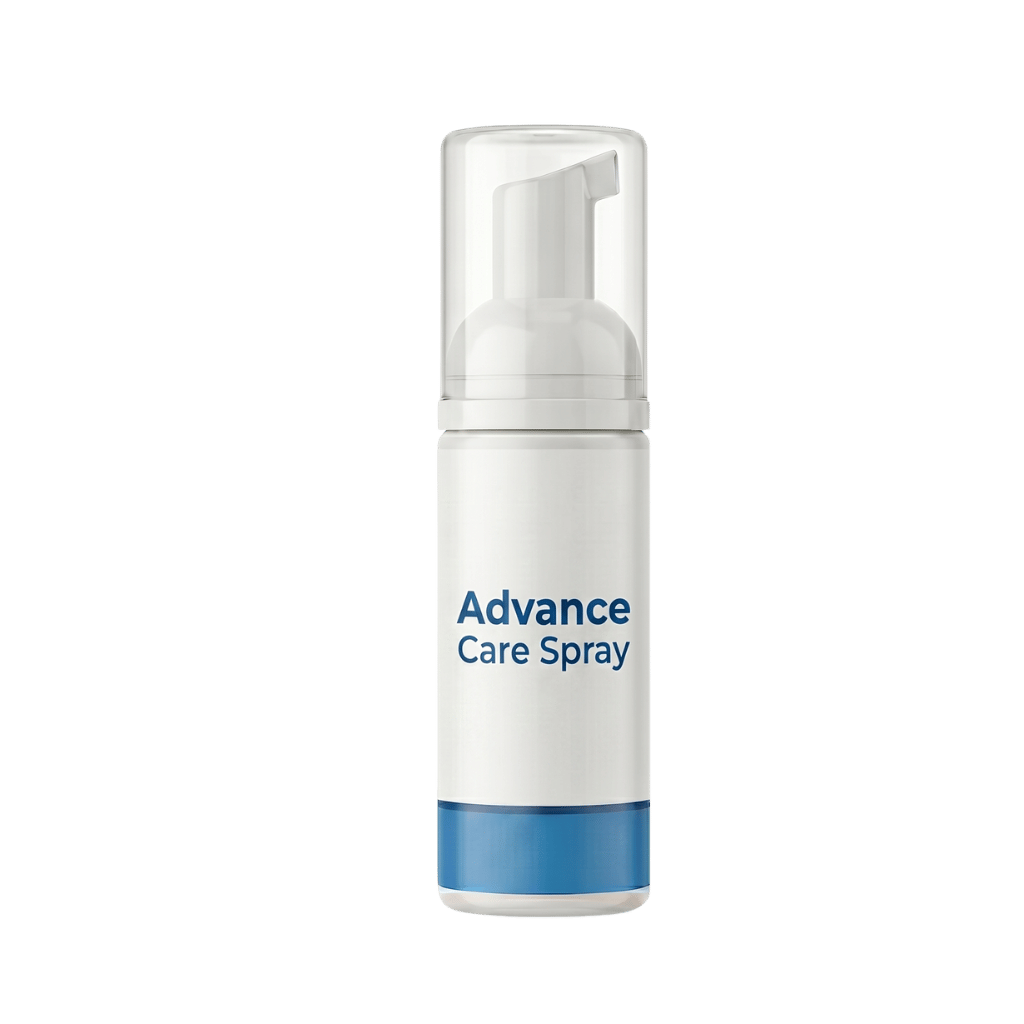 Advance Care Spray bottle for pet fur care, nourishes coat for a smooth and fresh look.