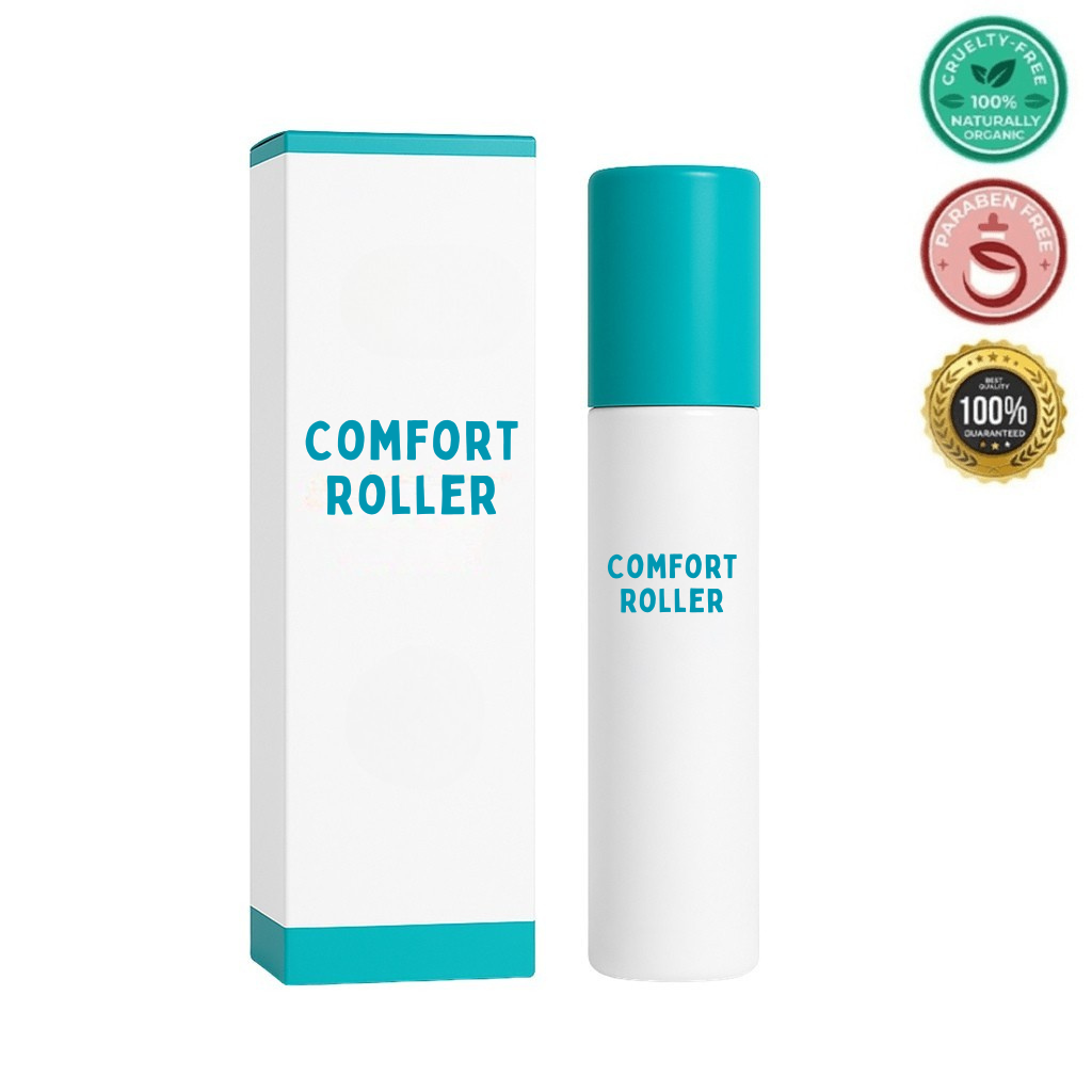 Comfort Roller skincare product in packaging with cruelty-free, paraben-free labels for smooth skin application.