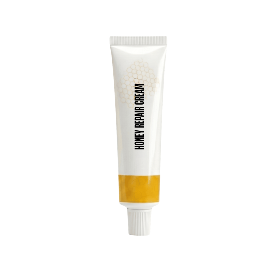 Luxe Honey Repair Cream tube for daily skincare, promoting smoother skin and a polished finish.