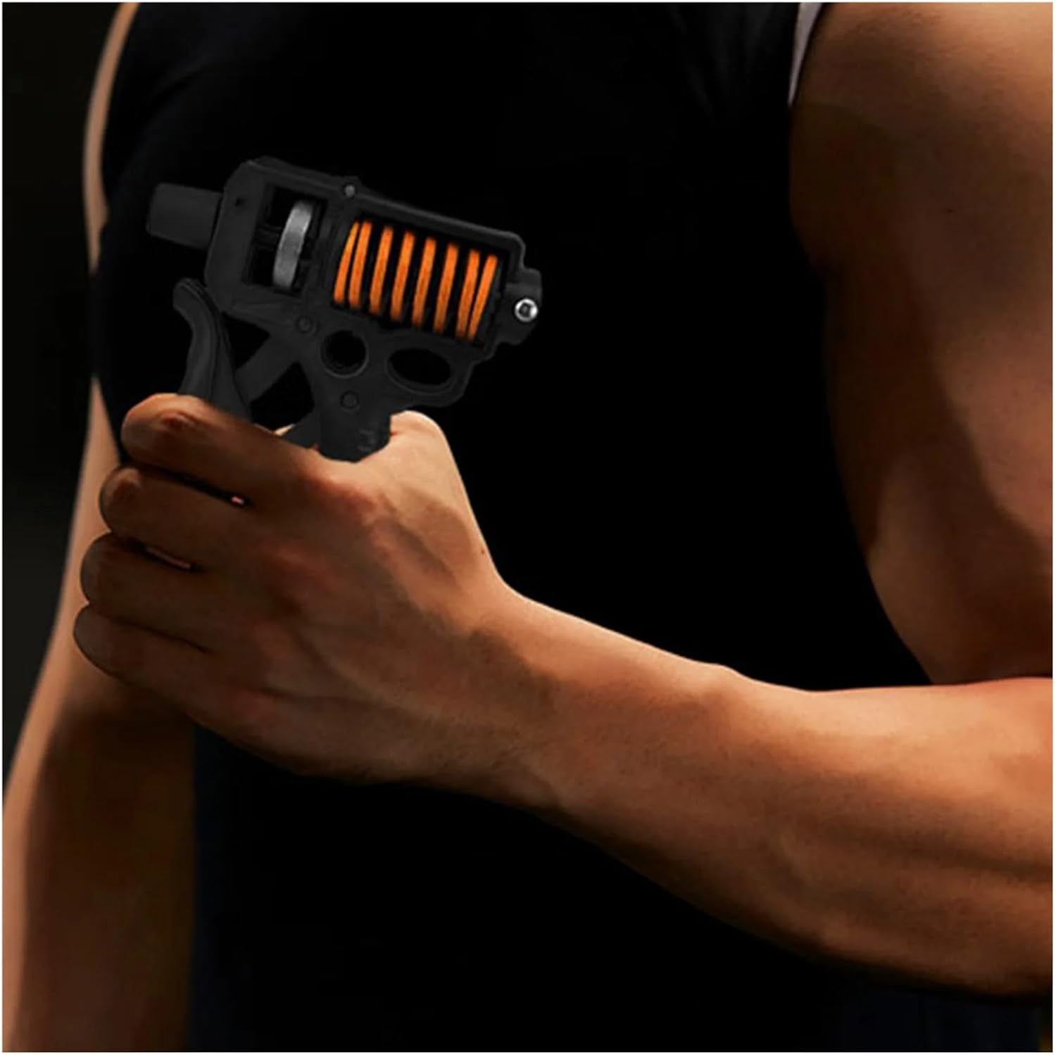 Zentheca GripFlow Trainer in use, showcasing its adjustable resistance for hand strength training.