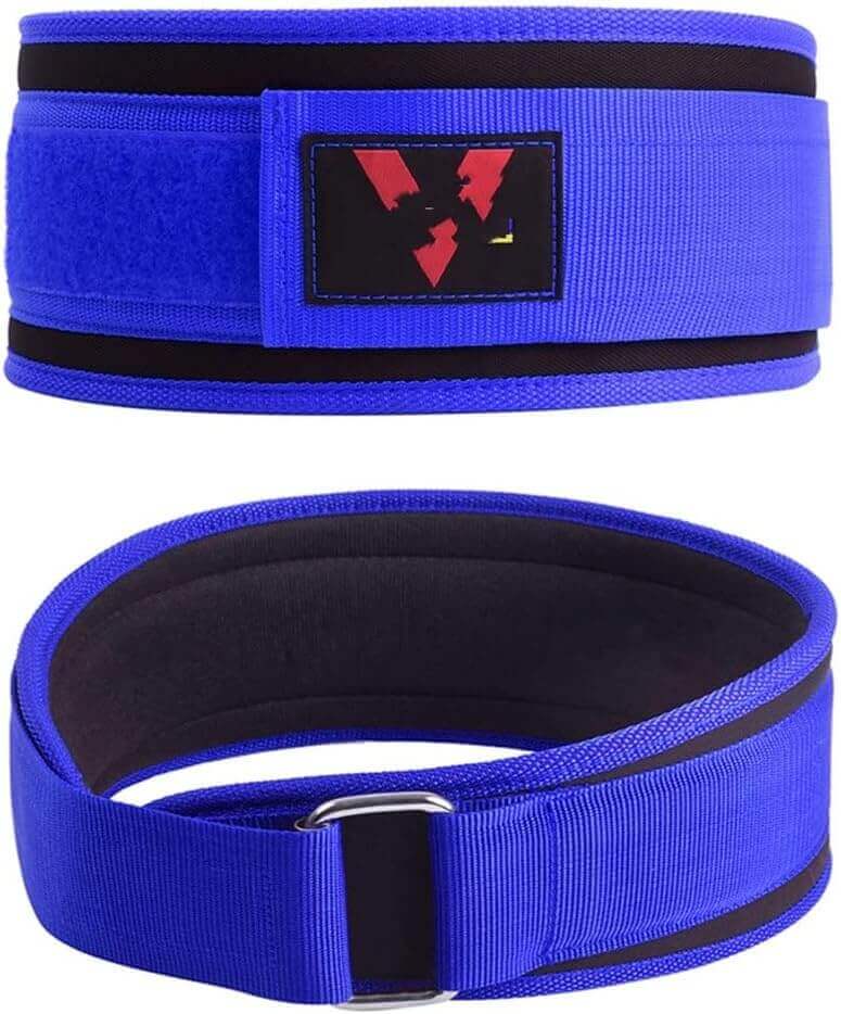 Zentheca LiftBind Wraps ergonomic wrist straps for weightlifting and bodybuilding in blue color.