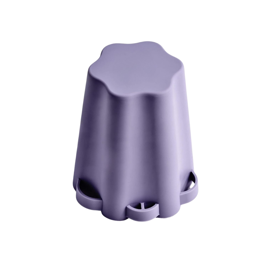 Zentheca Silicone Brush Care Cup in purple soft silicone for storing and drying makeup brushes.