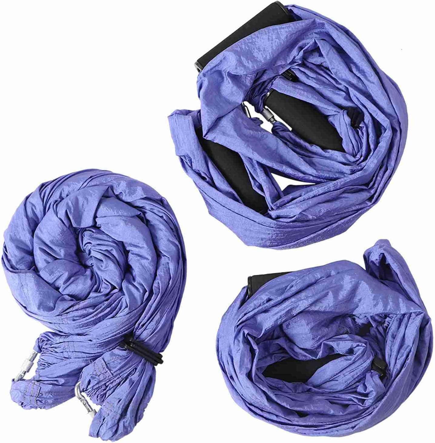 Zentheca AirBalance Hammock aerial yoga inversion swing in vibrant purple fabric, ideal for indoor and outdoor wellness.