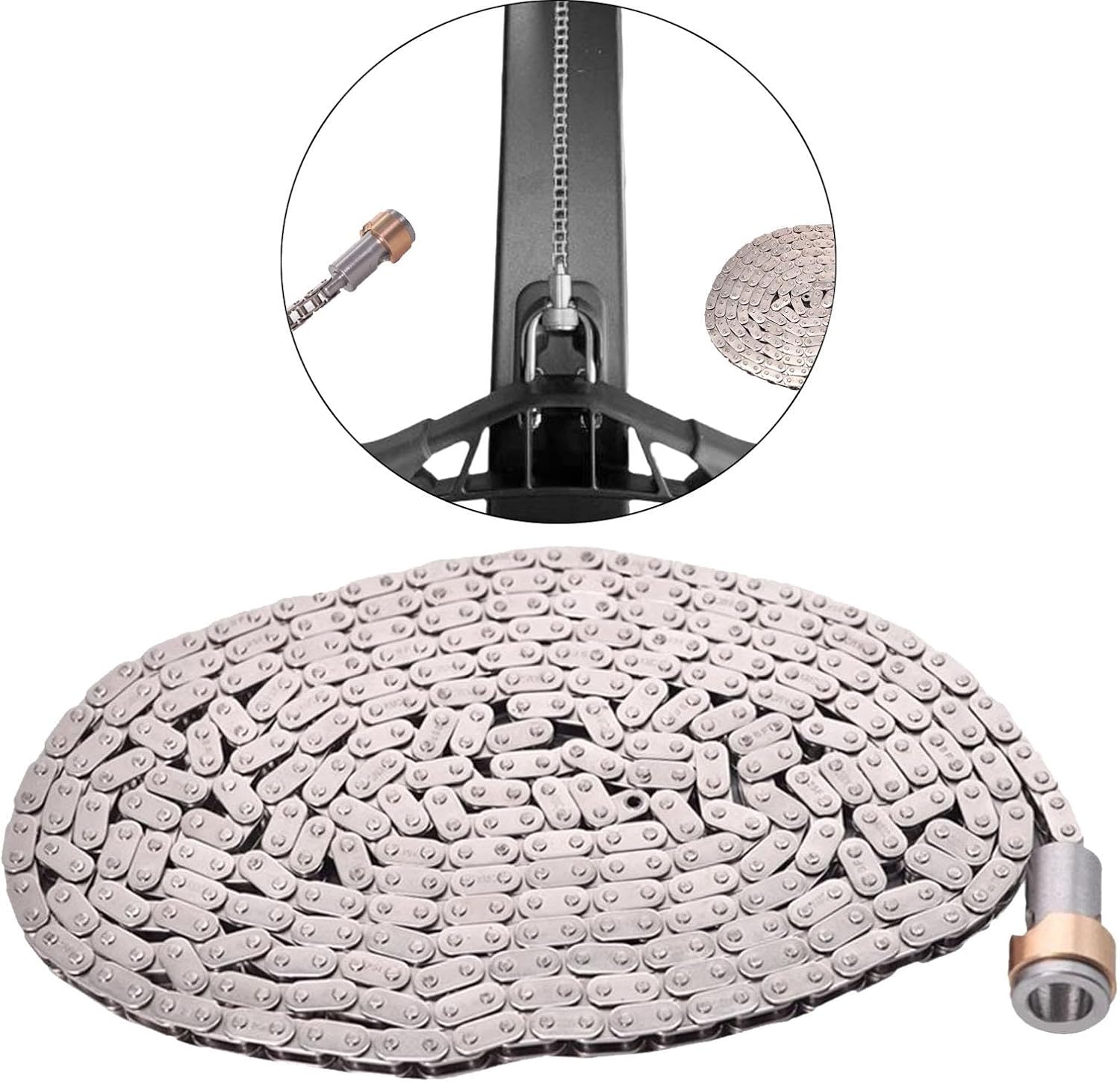 Zentheca CoreLink Cable Pulley Kit detailing the durable chain and attachment mechanisms for gym equipment.