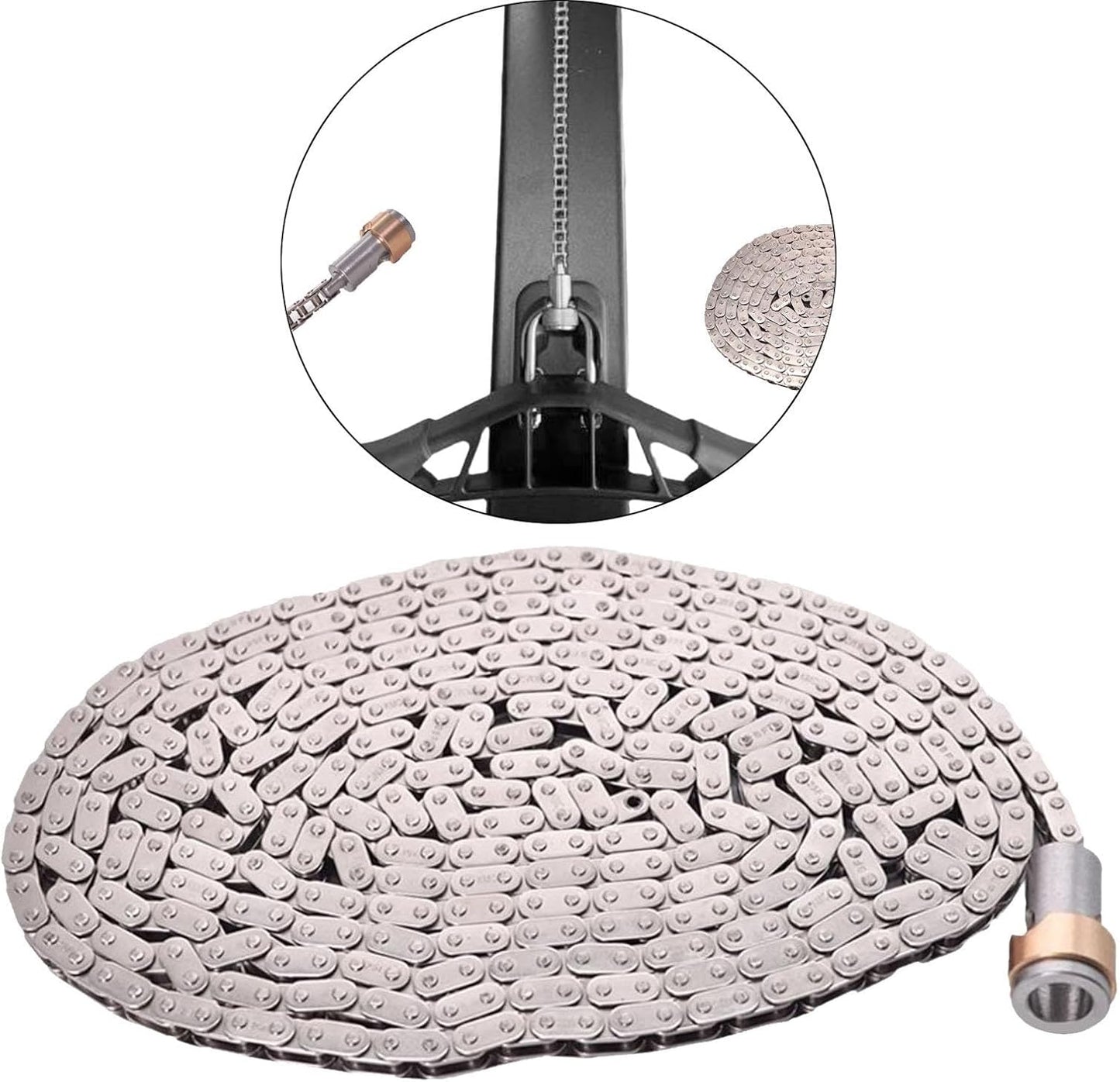 Zentheca CoreLink Cable Pulley Kit detailing the durable chain and attachment mechanisms for gym equipment.
