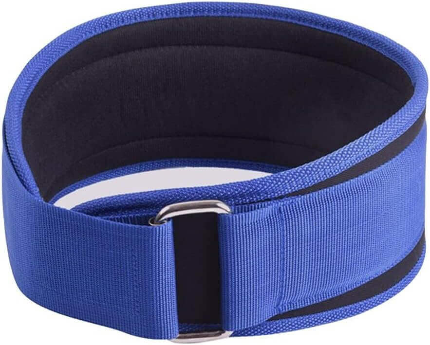 Zentheca LiftBind Wraps ergonomic wrist straps in blue color for weightlifting and bodybuilding.
