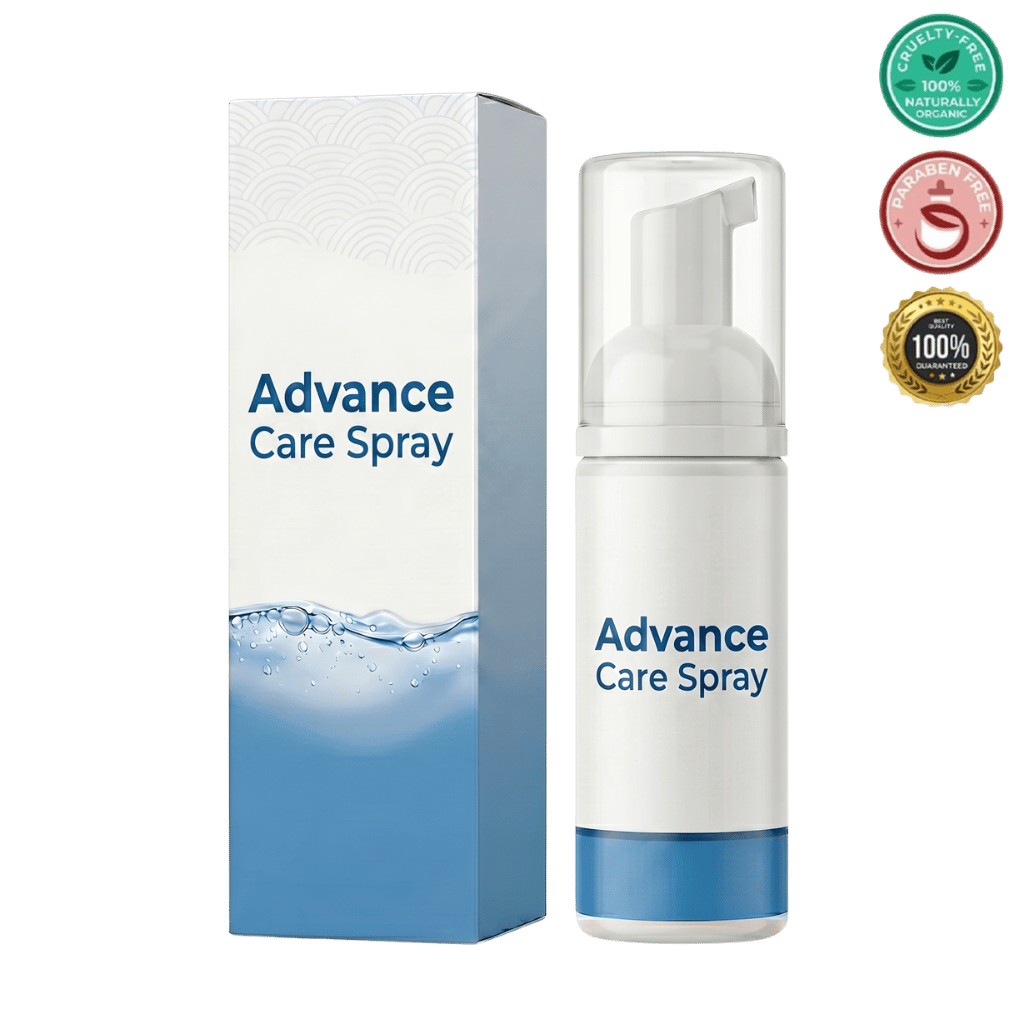 Advance Care Spray bottle and packaging for pet fur care, ensuring a nourished and well-groomed coat.