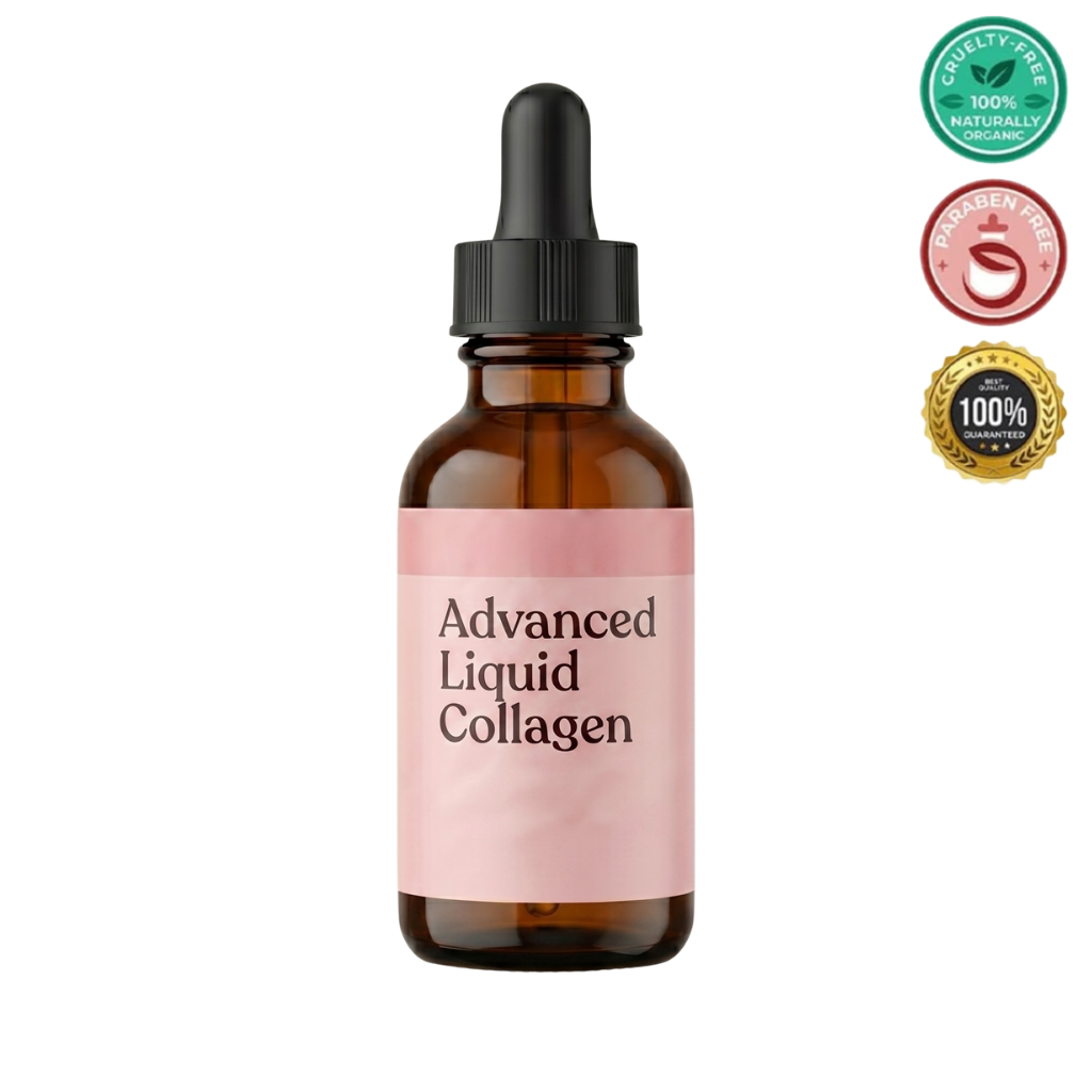 Advanced Liquid Collagen bottle for maintaining a healthy-looking coat and skin for dogs.