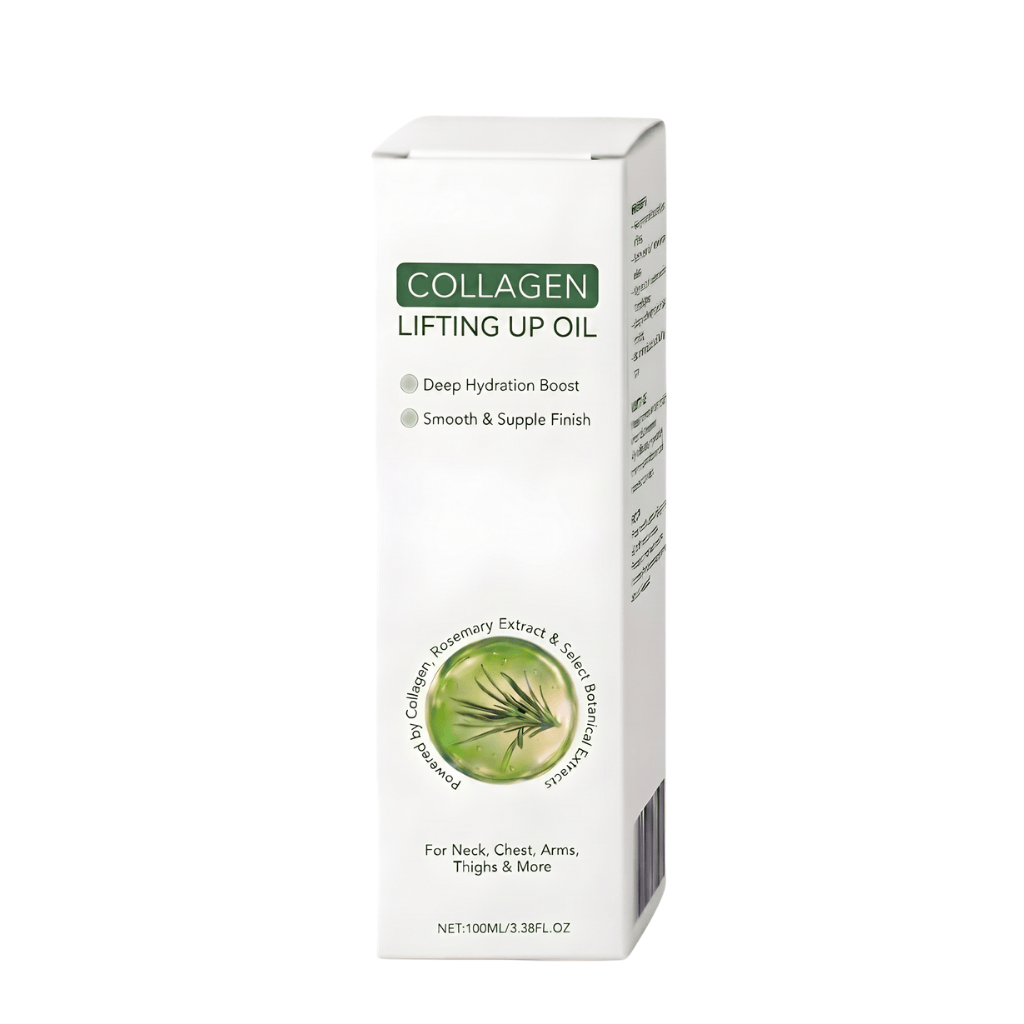 Collagen Lifting Up Oil packaging with hydration boost and smooth finish features.