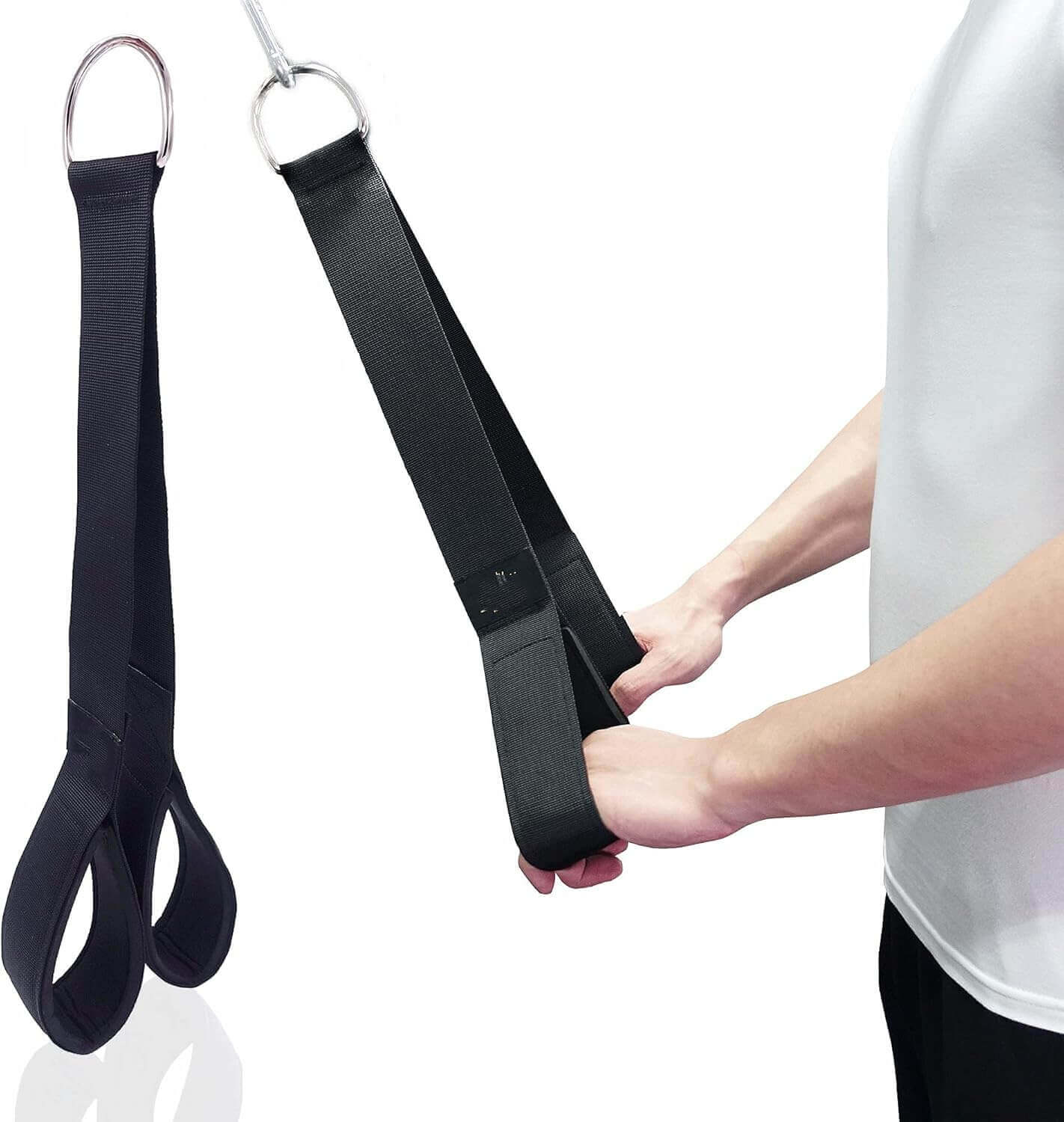 Zentheca CoreLine Rope attachment for cable workouts with ergonomic grips for comfort and control.