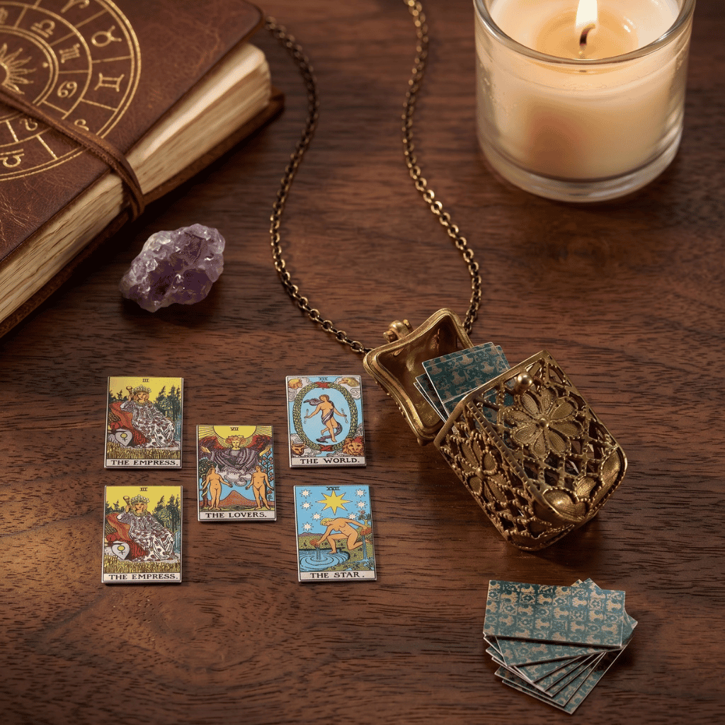 Tiny Tarot Deck Necklace