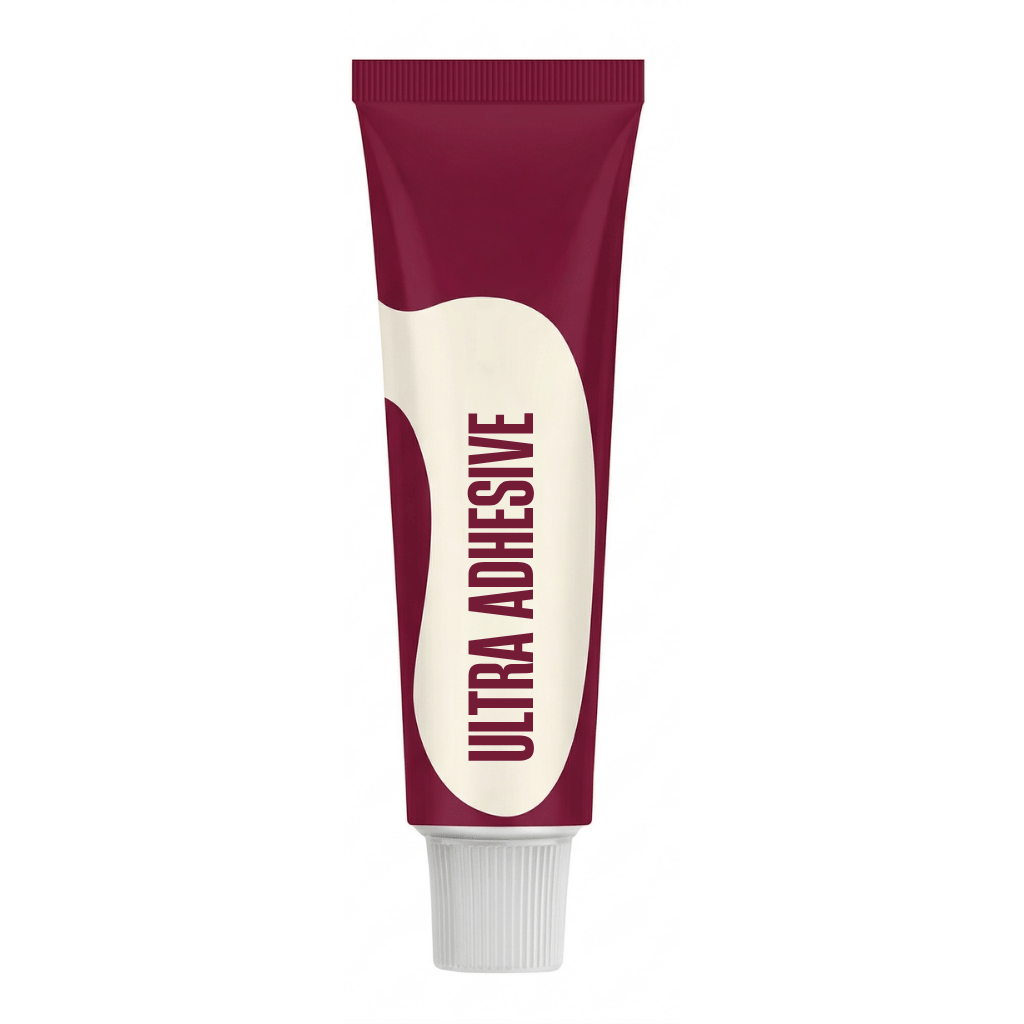 Ultra Adhesive skin-focused beauty adhesive cream for a smooth and polished finish.