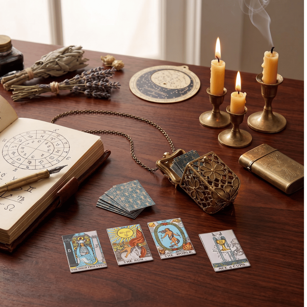 Tiny Tarot Deck Necklace
