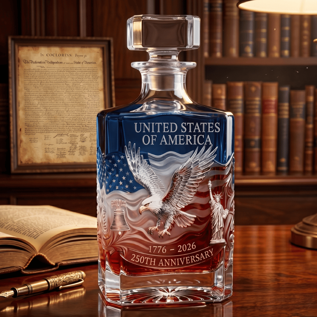 Premium Anniversary Commemorative Glass Bottle