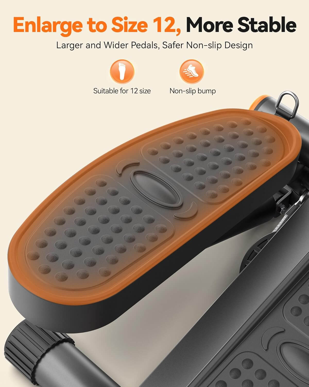 Zentheca StepForm™ large non-slip pedals designed for stability and safety, suitable for size 12 for effective workouts.