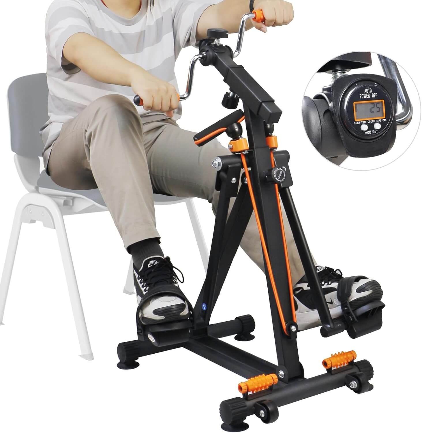 Zentheca FlowCycle™: low-intensity pedal trainer for arms and legs, ideal for seniors and office workers.