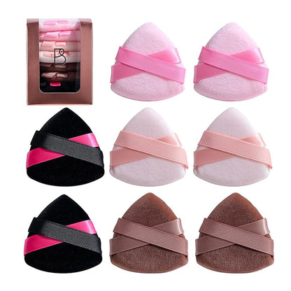 Zentheca – Ultra-Soft Triangle Makeup Puff Set featuring triangle makeup puffs in various colors for flawless application.
