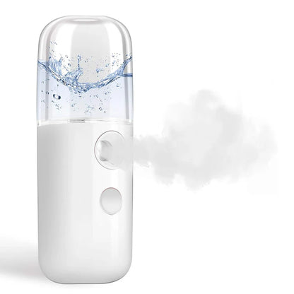 Zentheca – Rechargeable Facial Steamer releasing soothing mist for skin hydration and deep cleansing treatment.