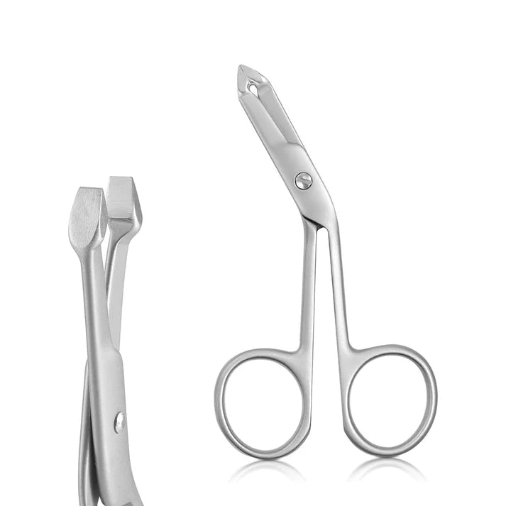 Zentheca – Eyebrow Shaping Set stainless steel scissors for precise eyebrow grooming and shaping.
