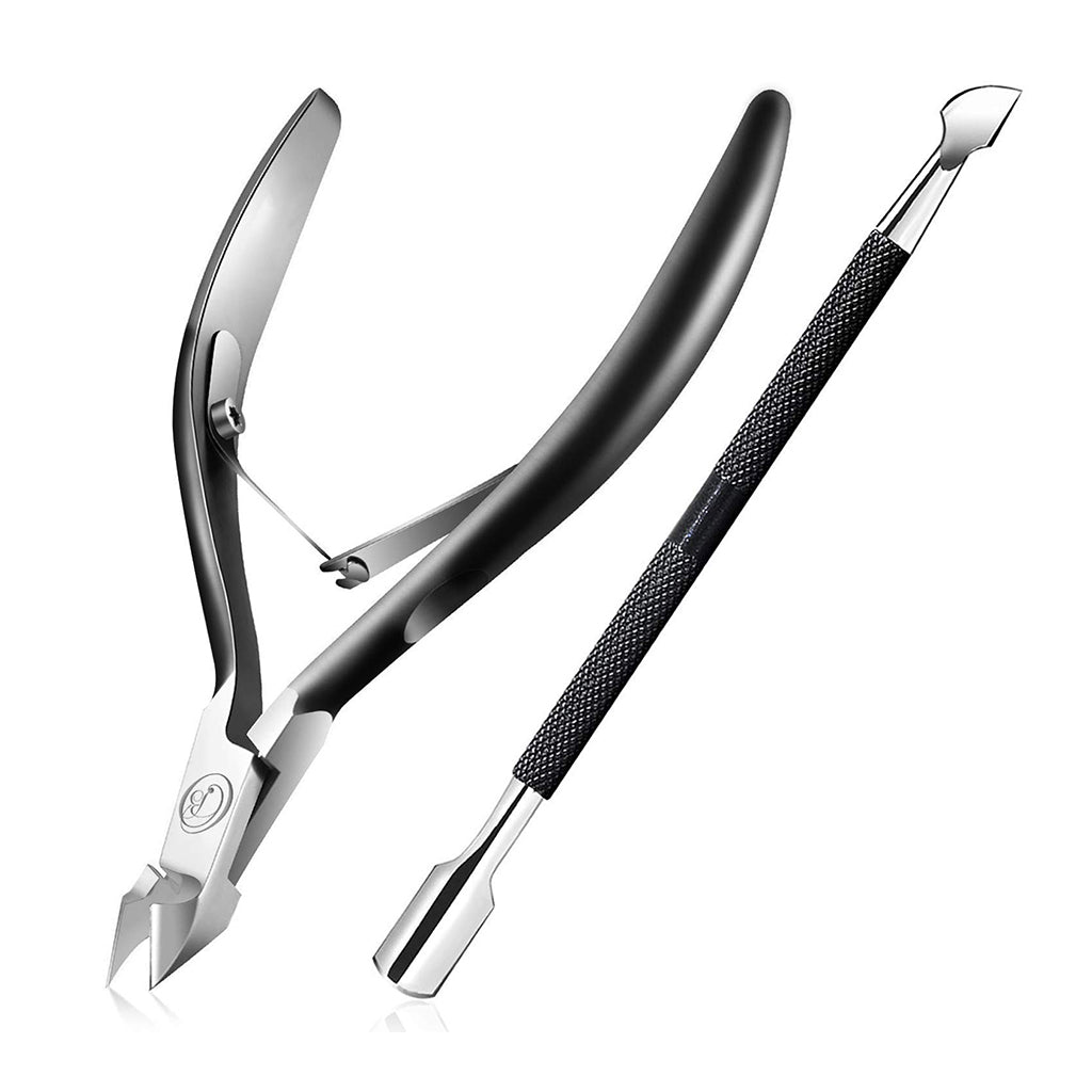 Zentheca – Dual-Ended Cuticle Pusher & Trimmer featuring stainless steel design for precise nail care.