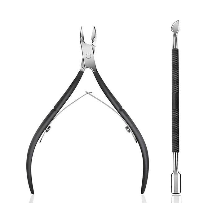 Zentheca – Professional Cuticle Care Set featuring a cuticle trimmer and pusher for precise grooming.