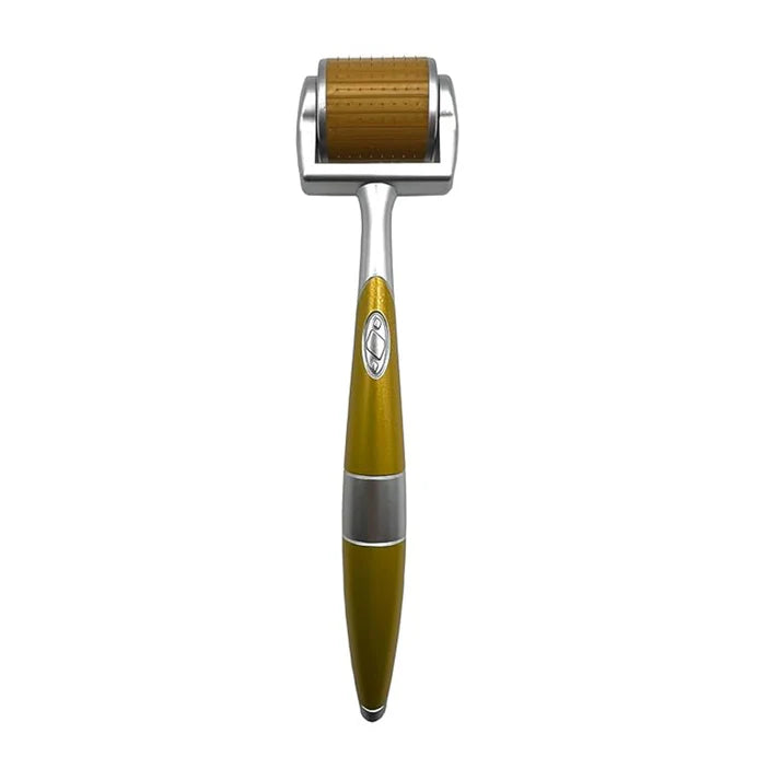 Zentheca – Titanium Microneedling Roller, professional tool for improving skin texture and stimulating collagen production.
