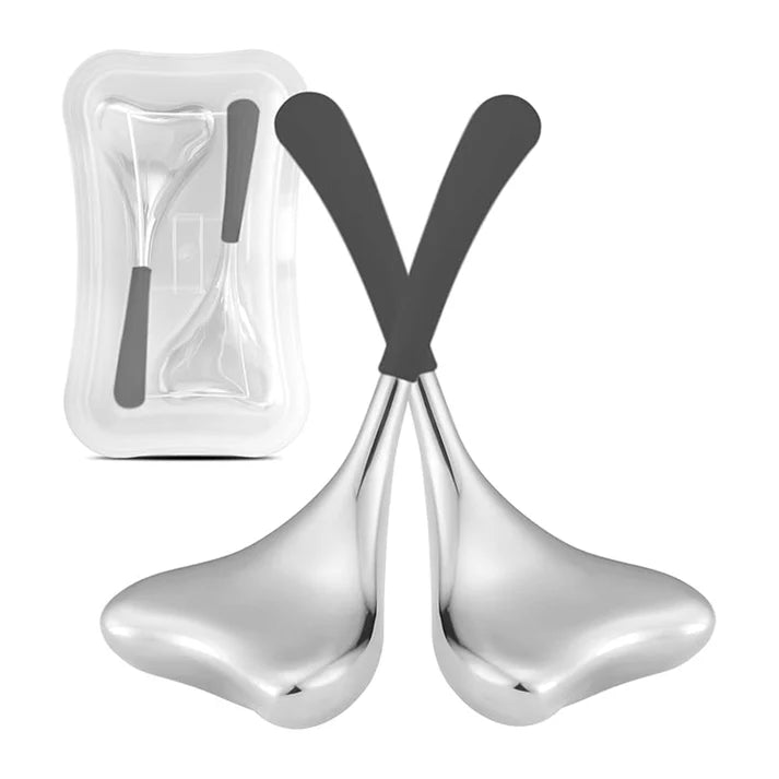 Zentheca – Facial Massage Stick in premium zinc alloy with stainless steel core, perfect for skin relaxation and revitalization.