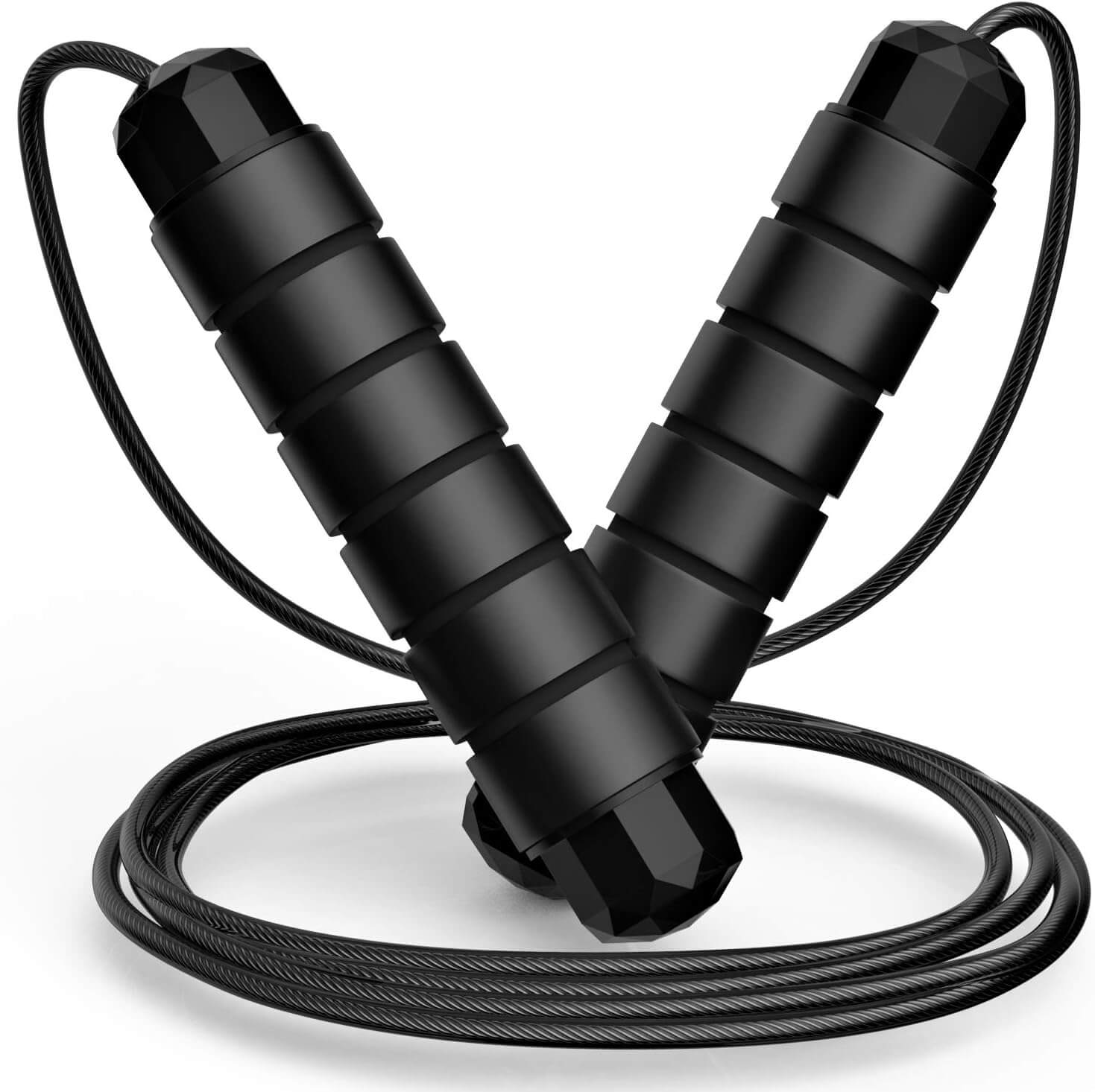 Zentheca Speed Jump Rope with adjustable handles and durable steel wire, perfect for tangle-free jumping.