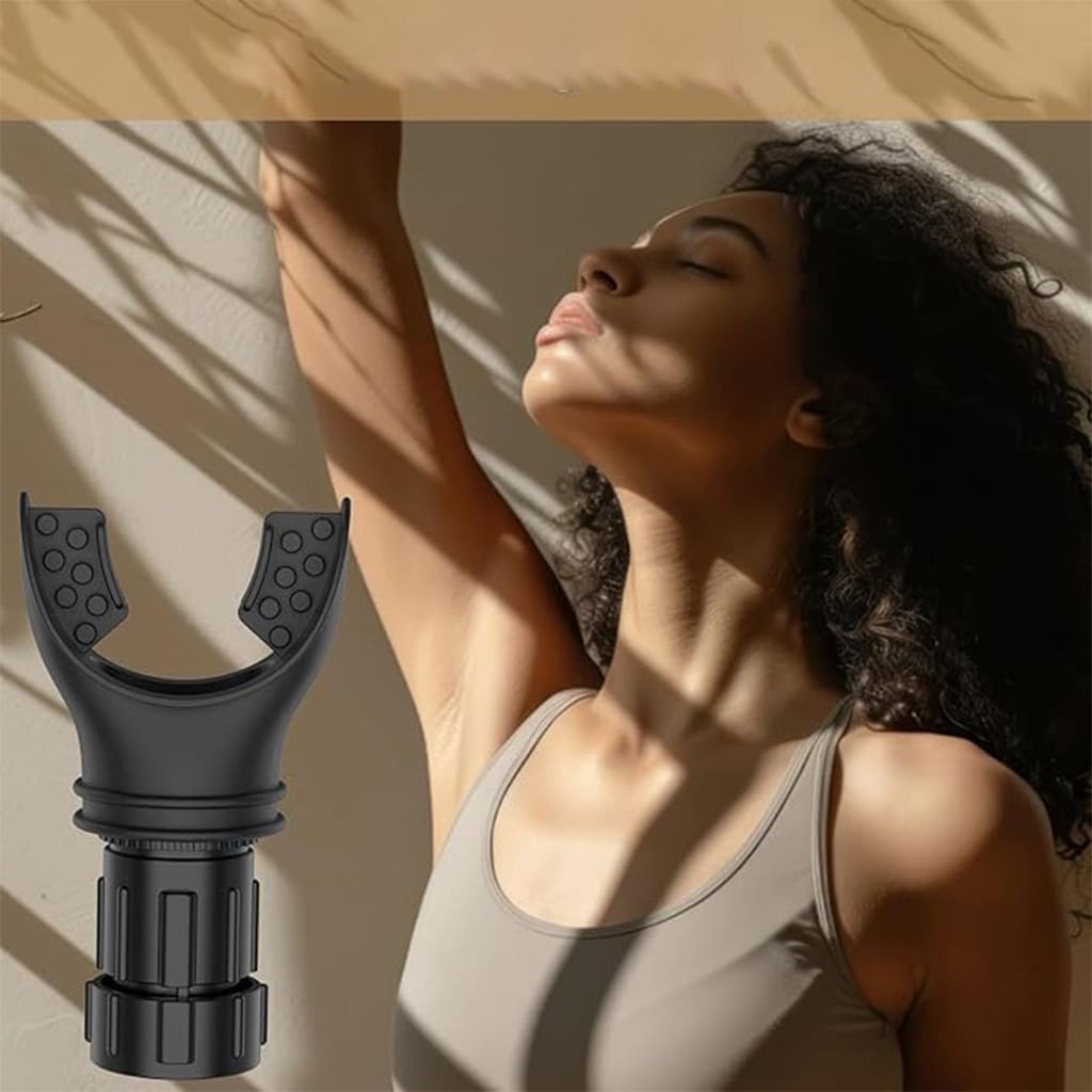Zentheca BreatheEase nasal spray with a serene woman enjoying calm breathing in sunlight.