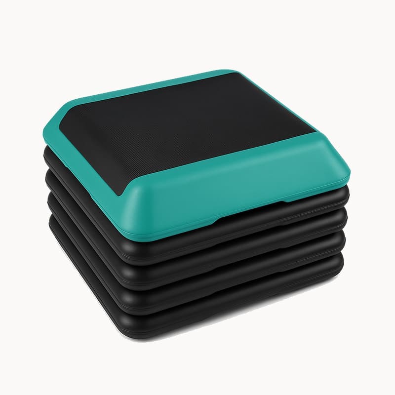 Zentheca PulseStride Platform stack showcasing vibrant teal and black design for enhanced cardio workouts.