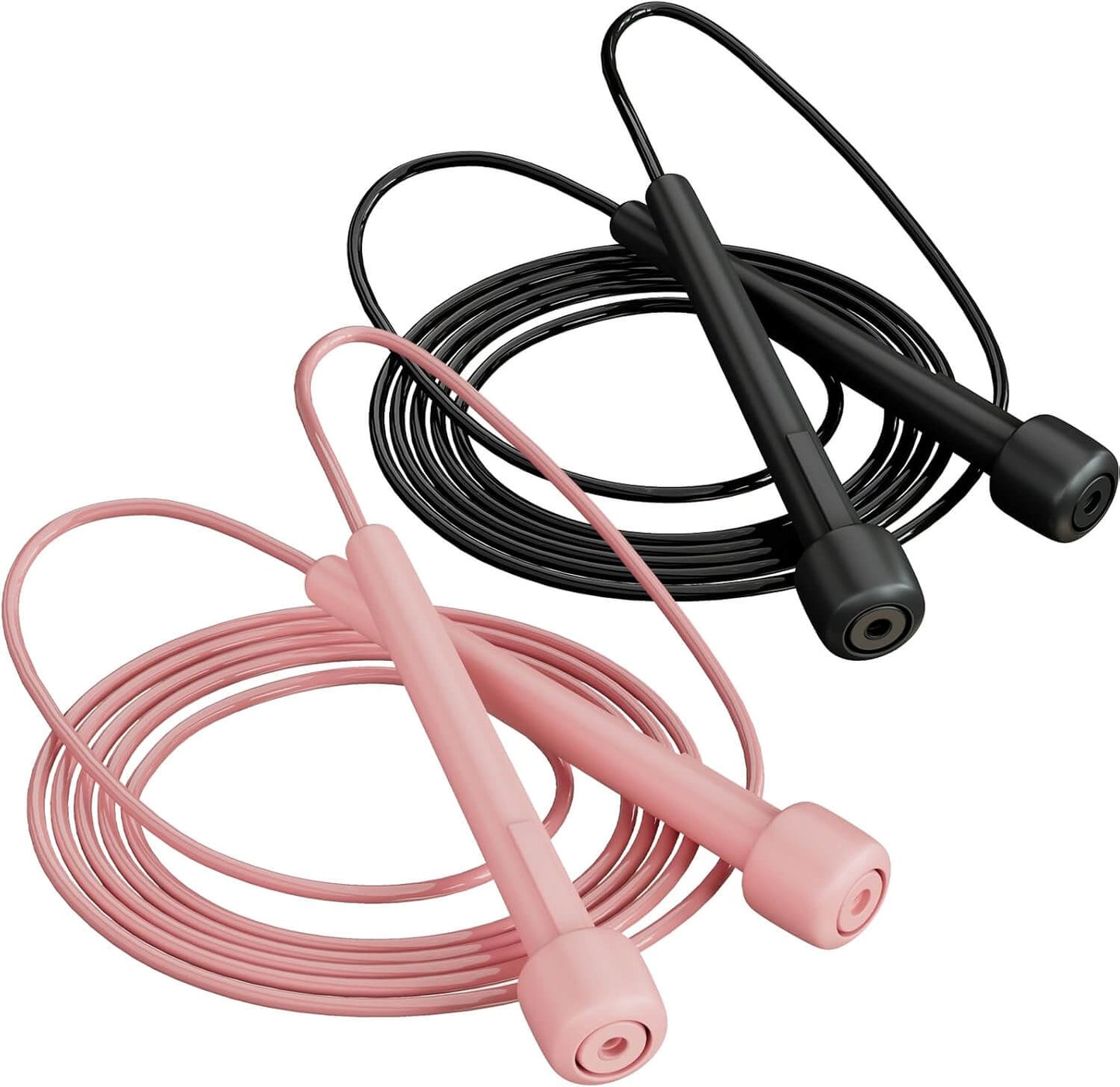 Zentheca Fit Jump high-performance jump rope set in pink and black for cardio workouts.